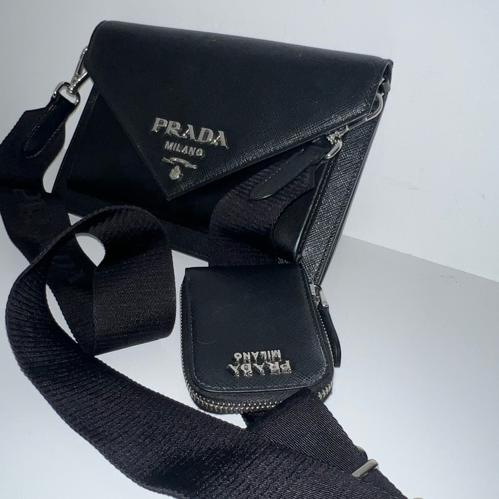 Prada Saffiano leather mini envelope bag
